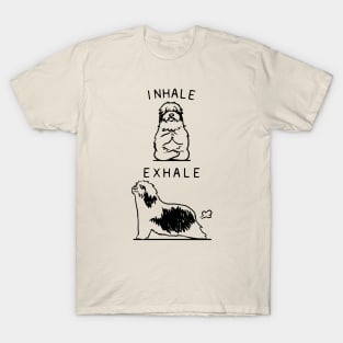 Inhale Exhale Bearded Collie T-Shirt